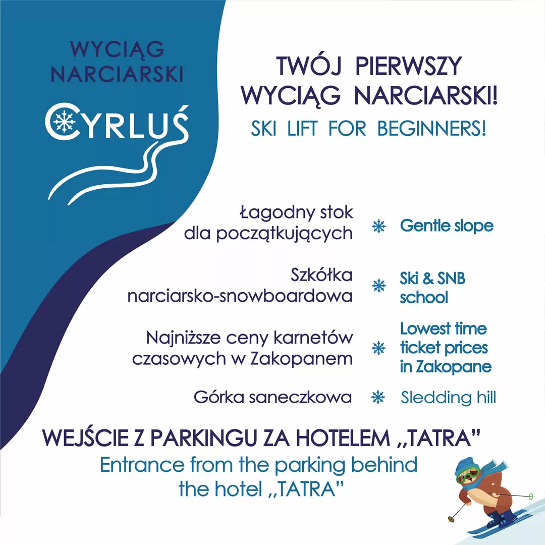 wyciąg narciarski cyrluś zakopane, hotel dla rodzin z dziećmi