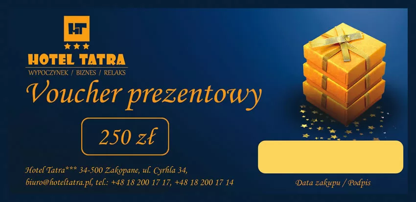 Zakopane Hotel TATRA - voucher prezentowy