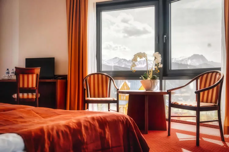 Pokój hotelowy w Zakopanem, Wypoczynek z widokiem na Tatry