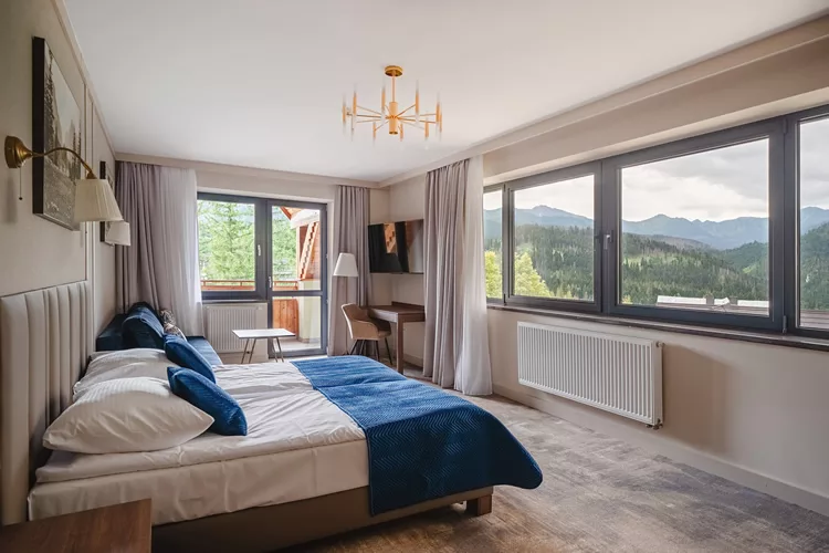 Komfotowe pokoje hotelowe typu PREMIUM w Zakopanem, Pokój z widokiem na góry w Tatra Hotel Zakopane